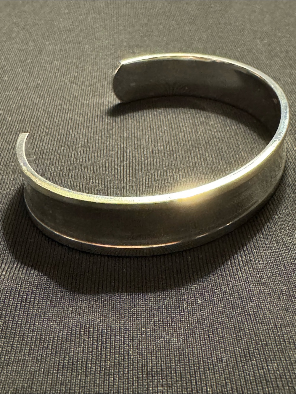 Modern Silver Tone Wide Cuff Bracelet